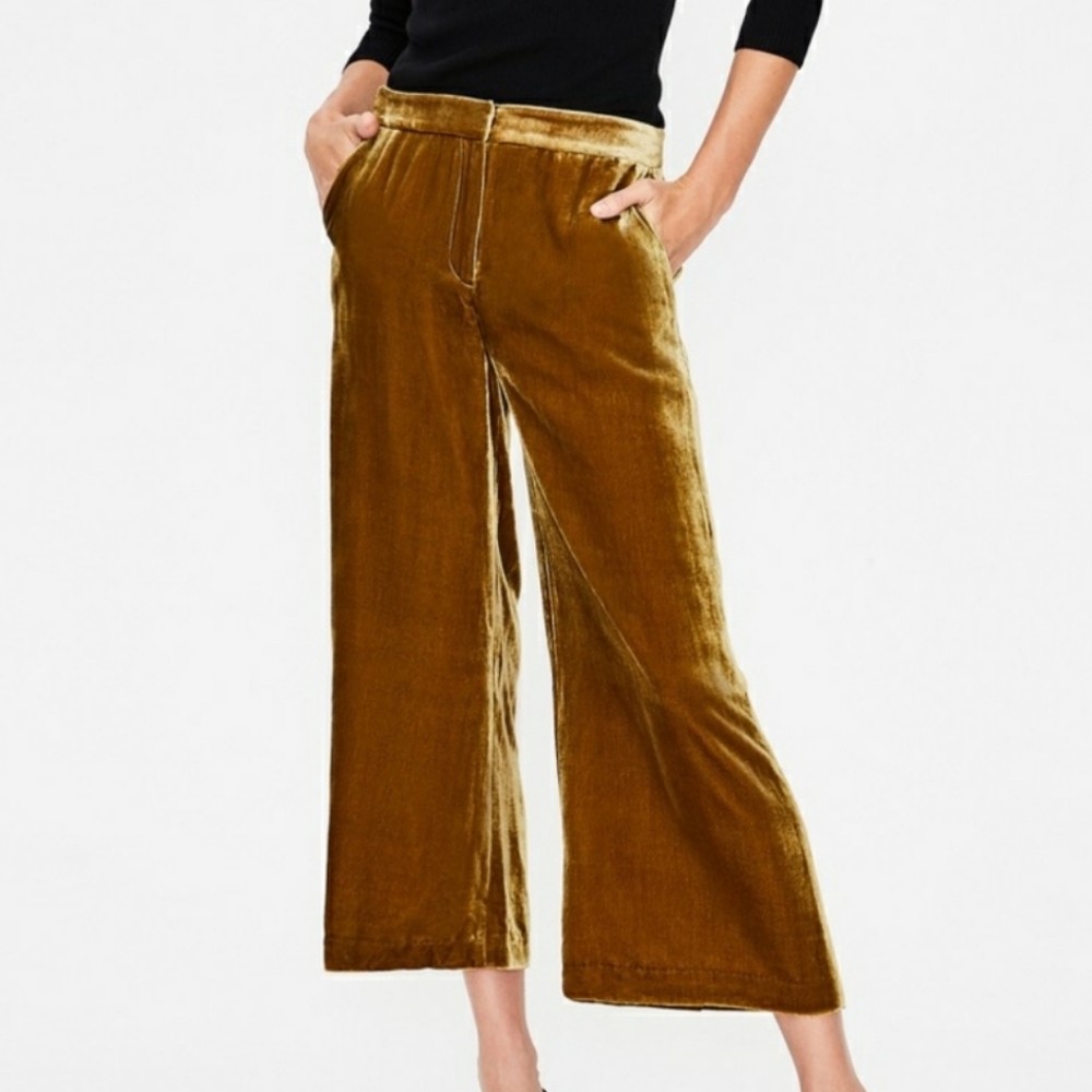 Boden Gold Cropped Pants